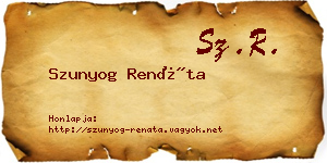 Szunyog Renáta névjegykártya