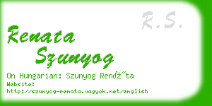 renata szunyog business card